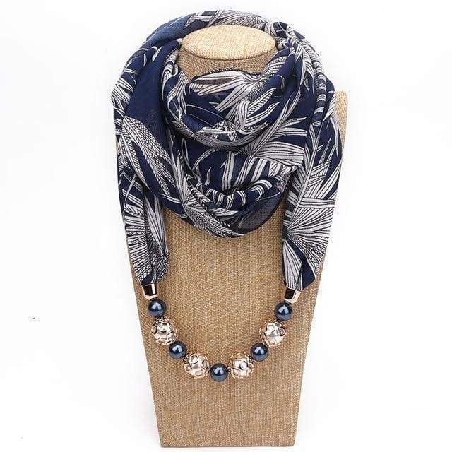 Clothing 2 / one size New Pendant Scarf Necklace, Bohemia Necklaces For Women Scarves, Chiffon Pendant Jewelry Wrap Choker