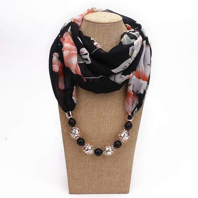 Clothing 8 / one size New Pendant Scarf Necklace, Bohemia Necklaces For Women Scarves, Chiffon Pendant Jewelry Wrap Choker