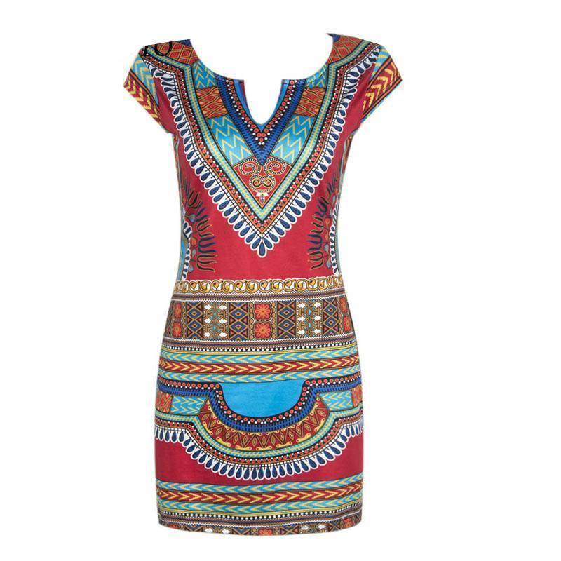 www.Nuroco.com - African Dashiki Boho Long Shirt / Short Dress www.Nuroco.com - African Dashiki Boho Long Shirt / Short Dress