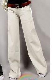 Elastic waist women  Linen pants, wide leg pants casual pants top straight pants loose trousers ( Up to 31" waist)