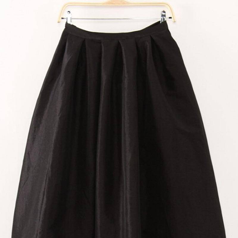 Clothing Black / S (US 4-6) Maxi Long Skirt Floor Length Ladies High Waisted Skirts  (US 4-20W)