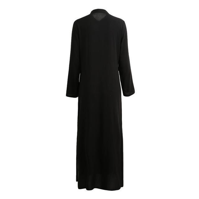 clothing Black / S V Neck Long Sleeve Beach Dress, Plus Size ( US 4 - 16)
