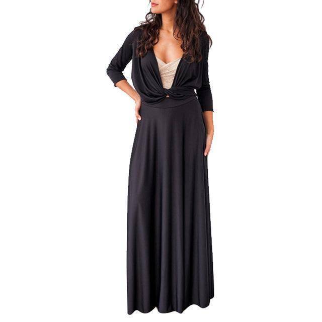 clothing Black / US 2 - 4 The Wonder Dress - Long Sleeve Design, Multi way, infinity convertible dreses,  Petite Sizes (US 2- 10)