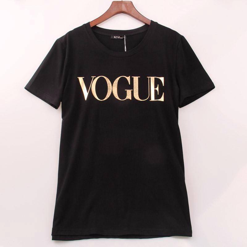 clothing Black / XS Vogue Tshirt, Plus Size XS-4XL - TS2