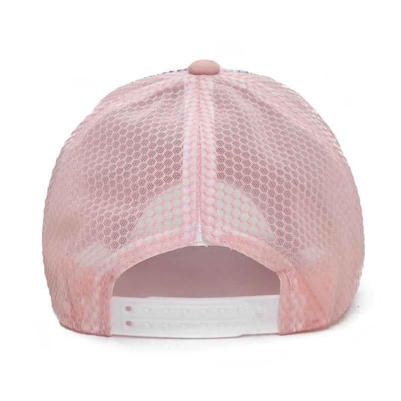 Clothing Bling baseball Cap, Women Breathable, adjustable Cap, Glam jewel sparkle hat in Pink white