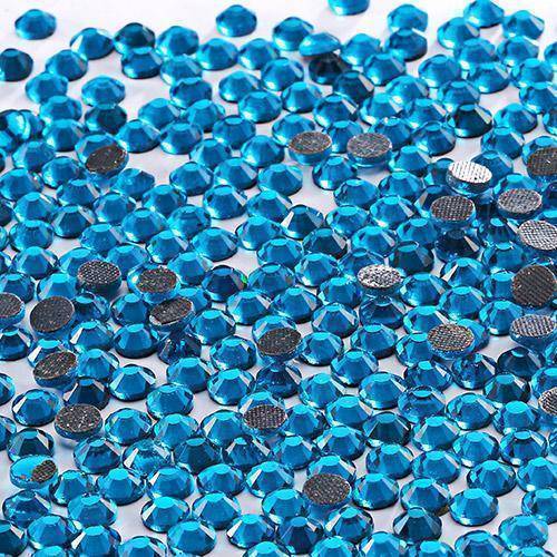 clothing Blue zircon / SS6 ss6-ss30 (2-7mm) Rhinestone Flatback Crystals for Hotfix or Iron-on