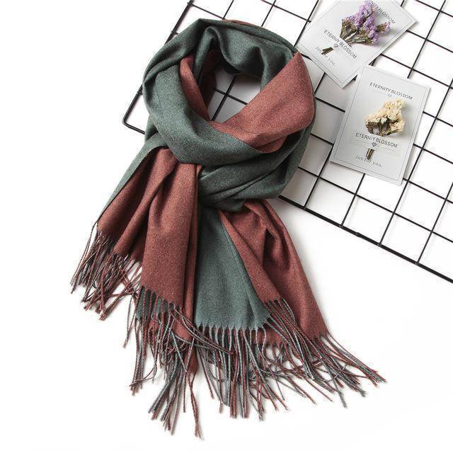 18 Colors, Double-side soft Cashmere scarves, shawls and wraps with Tassel