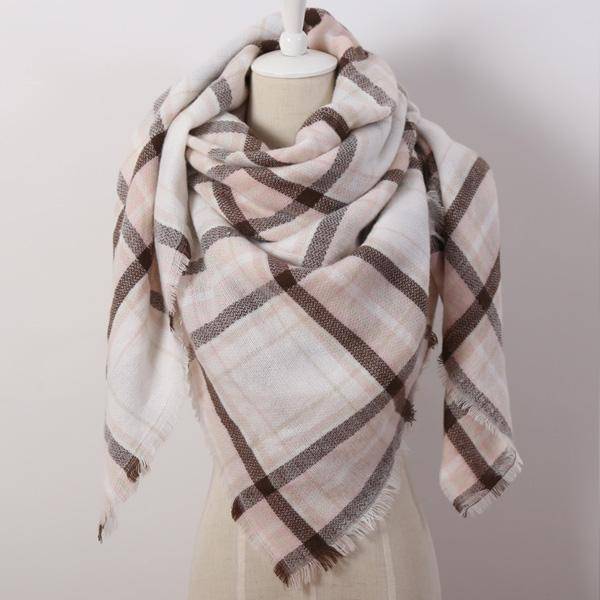 clothing coffee Oversize Solid Color Winter Square Scarf, XL Women Blankets,  Luxury Shawl 140cm x 140cm