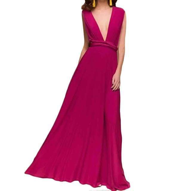 Clothing Dark Red / S (US 10-12) Plus Size - The Wonder Maxi Dress, Beautiful Infinity multi way convertible dresses  (US 10-16W)
