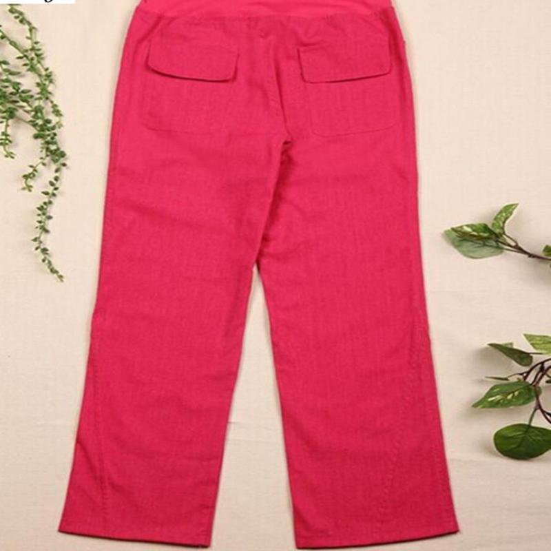 Women’s Solid Mid Waisted Wide Leg Corduroy Pants Straight Casual Baggy  Trousers