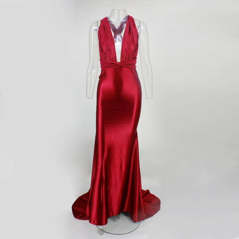 www.Nuroco.com - Elegant backless satin Mermaid tail Wonder dress (US 4-14) www.Nuroco.com - Elegant backless satin Mermaid tail Wonder dress (US 4-14)