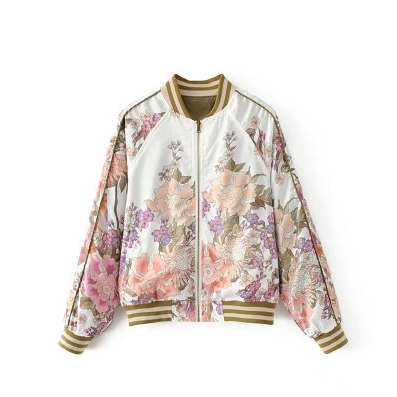 Bags of Love US Printed Bomber Jacket Women's Fashion