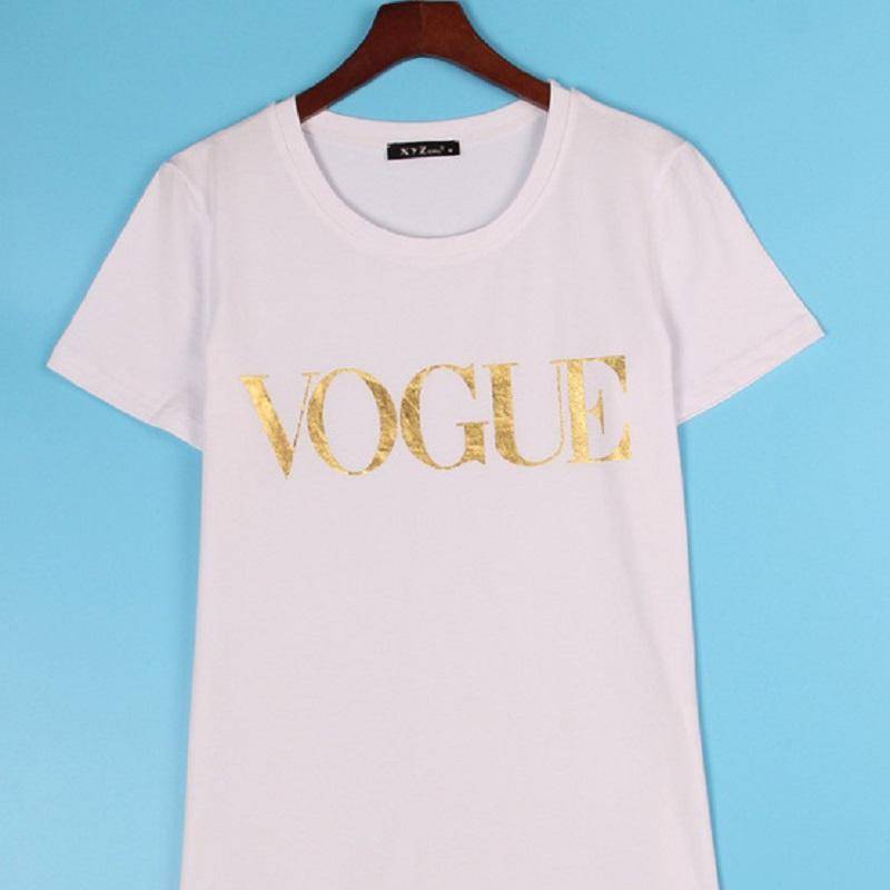 clothing gold / XXS Vogue Tshirt, Plus Size XS-4XL - TS2