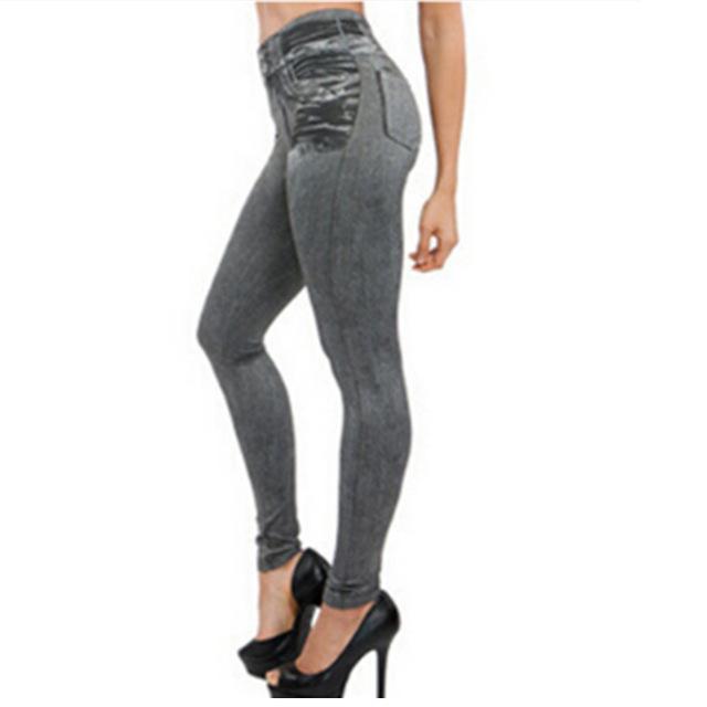 Clothing Gray / S US 4-6) Hot Jeans for Women Denim Pants with Pocket Pull Cashmere Body Imitation Cowboy Slim Leggings Women Fitness Dropshipping (US 4-20W)