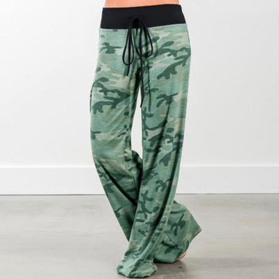 Harem Pants Women Low Rise Camouflage Printed Wide Leg Pants Casual Loose Flowy  Workout Yoga Lounge Trousers 