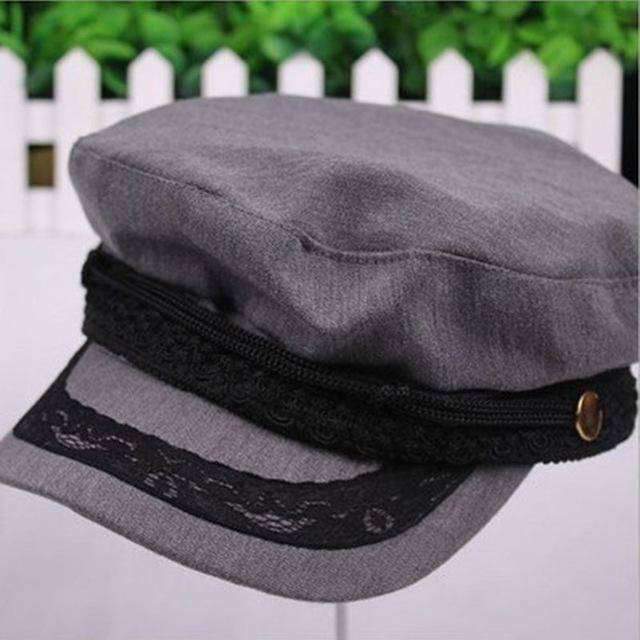 clothing grey Beret women's newsboy caps Octagonal Cap