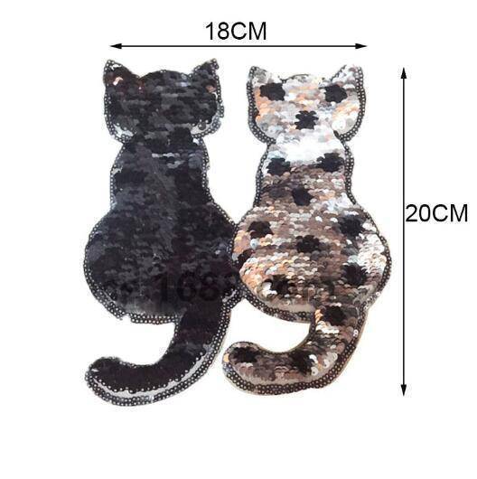 clothing Kitten sequin sew on patch