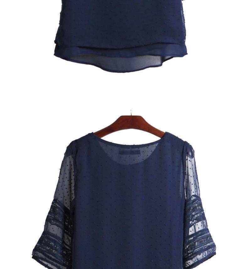 Clothing Lace Shirt Summer Chiffon Blouse (US 4-16)