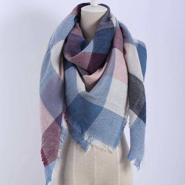 clothing lavender Oversize Solid Color Winter Square Scarf, XL Women Blankets,  Luxury Shawl 140cm x 140cm