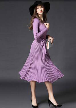 Clothing Light Purple Decorative Sashes V-Neck Solid Vintage (US 8-10)
