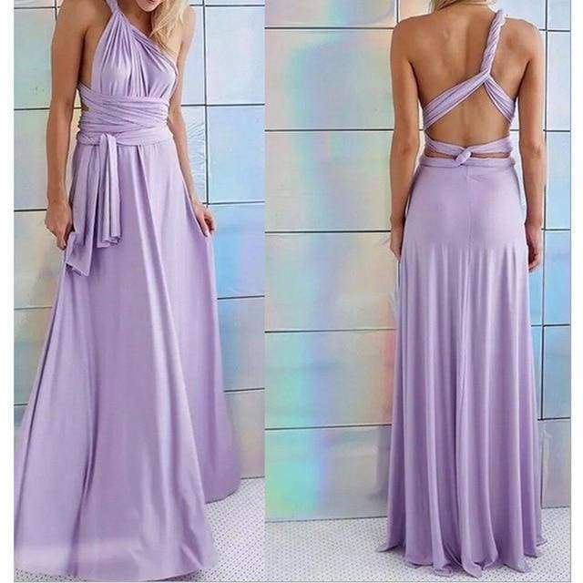 Clothing Light Purple / S (US 10-12) Plus Size - The Wonder Maxi Dress, Beautiful Infinity multi way convertible dresses  (US 10-16W)