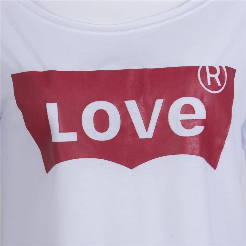 clothing Love women Tee, cotton T-shirt - (US 4 - 14)