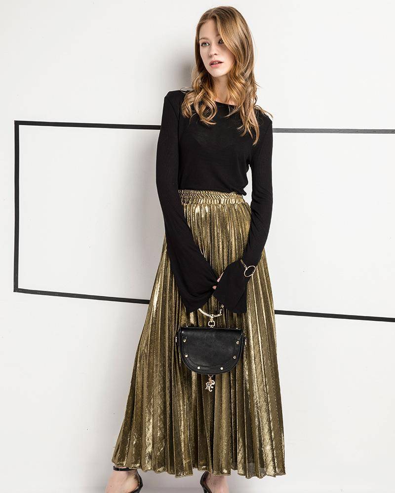 The Gold Metallic Skirt - Where Did U Get That