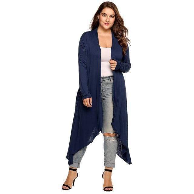 www.Nuroco.com - Plus Size - Women Cardigan Long Jacket Large Sweater Oversized L-5XL (US 10-34)