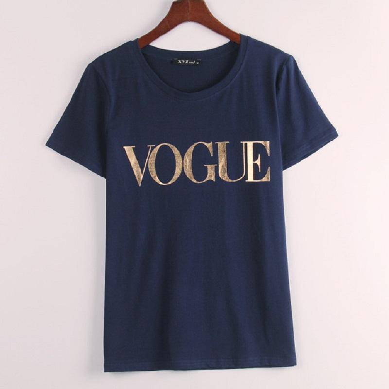 clothing Navy / XXS Vogue Tshirt, Plus Size XS-4XL - TS2