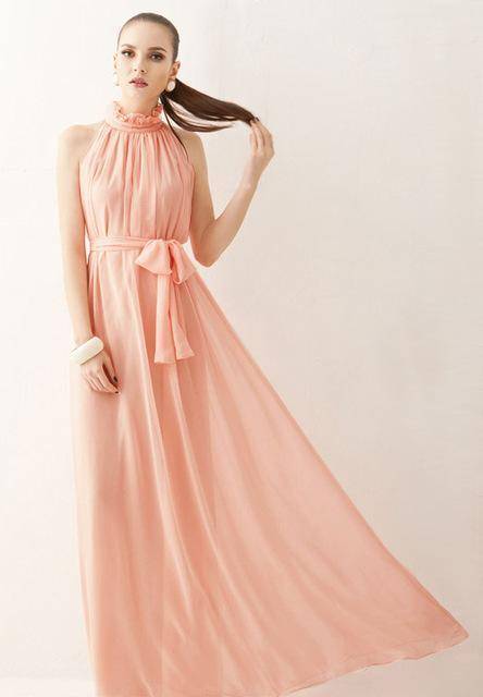 clothing Pink / S Plus Size - Multi Wear Elegant Chiffon multi way convertible dress Dress (Up to US 18)