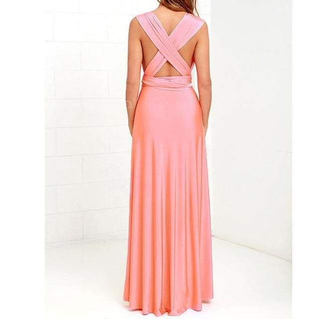 Clothing pink / S (US 10-12) Plus Size - The Wonder Maxi Dress, Beautiful Infinity multi way convertible dresses  (US 10-16W)