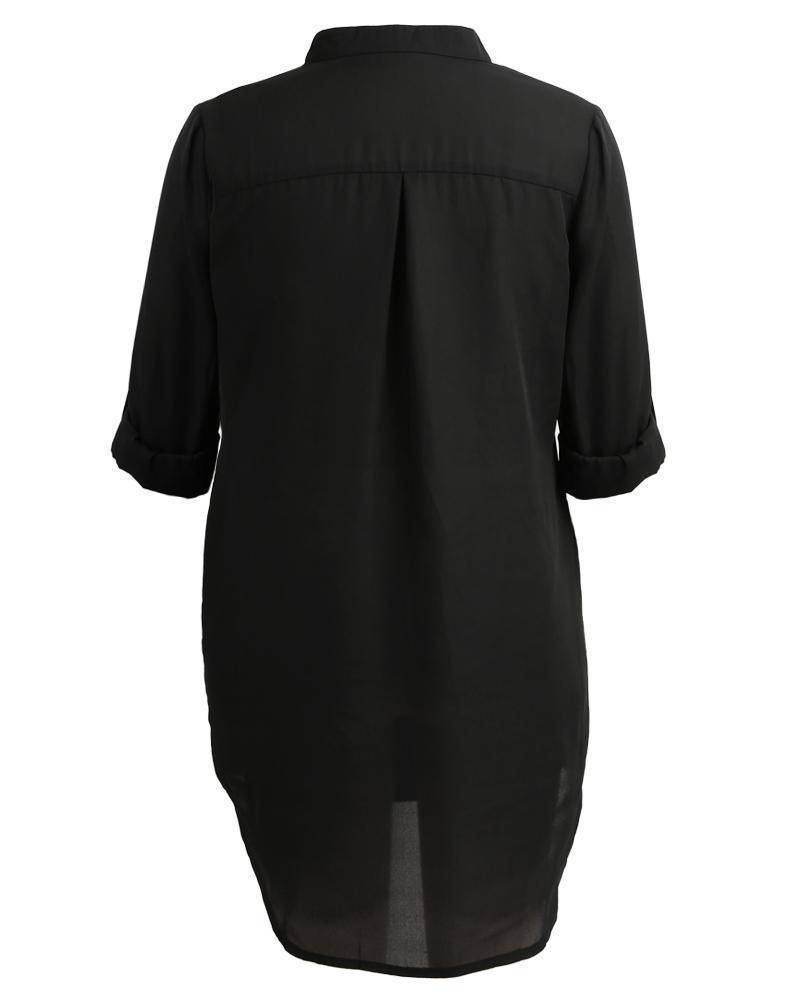 Buckle Black Shaping & Smoothing Chiffon Blouse - Women's Shirts