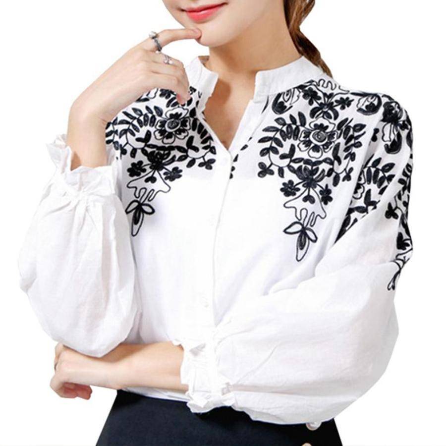 Women's Cotton Blouses, Embroidery Blouses