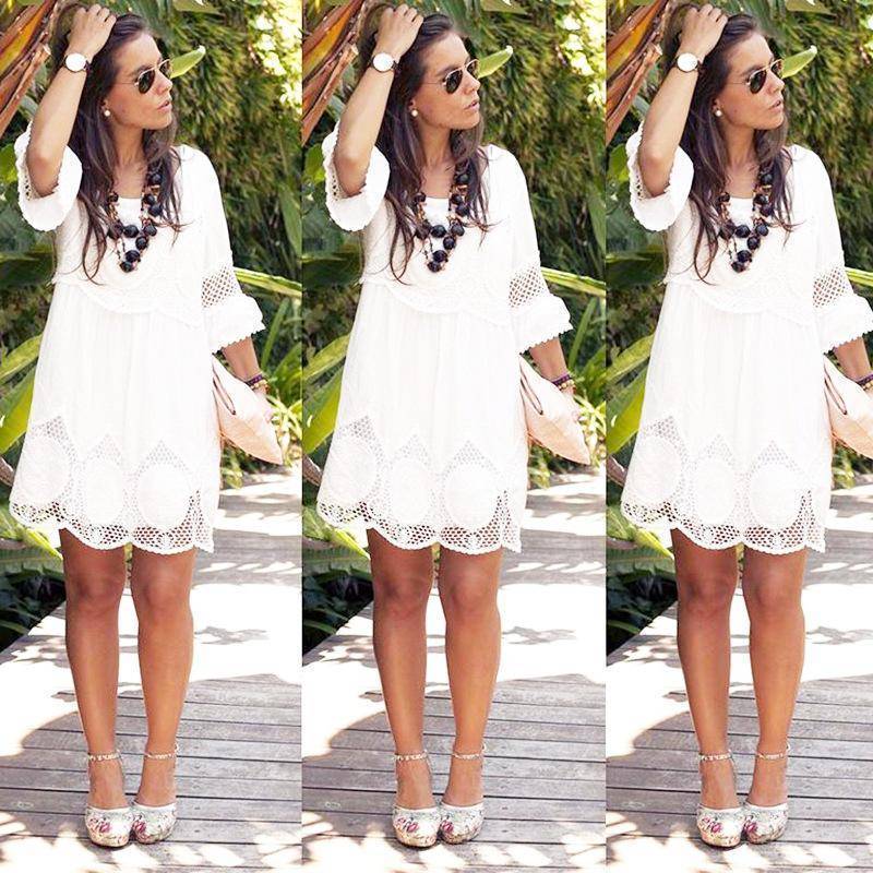 www.Nuroco.com - Plus Size - (US 4-28w) Sale! Loose Lace Long Shirt / Mini Dress www.Nuroco.com - Plus Size - (US 4-28w) Sale! Loose Lace Long Shirt / Mini Dress