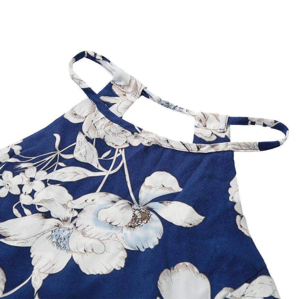 Clothing Plus Size Sexy Maxi Boho Dress Halter Neck Floral flower Print (US 4-20W)
