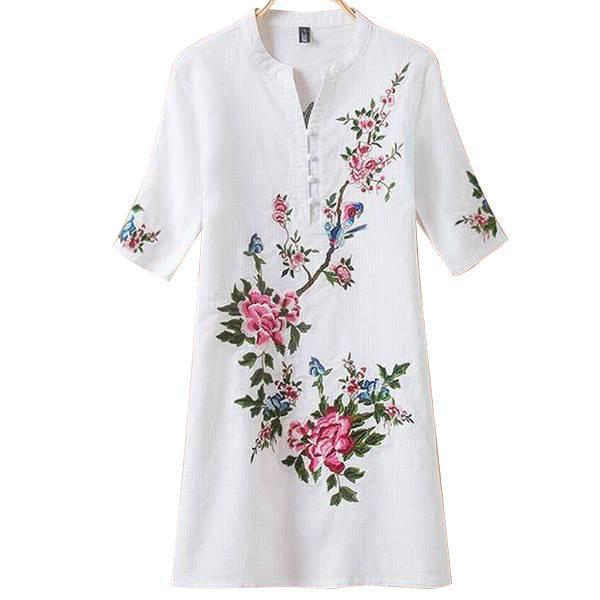LVSE Placed Embroidery Short-Sleeved Shirt - Ready to Wear