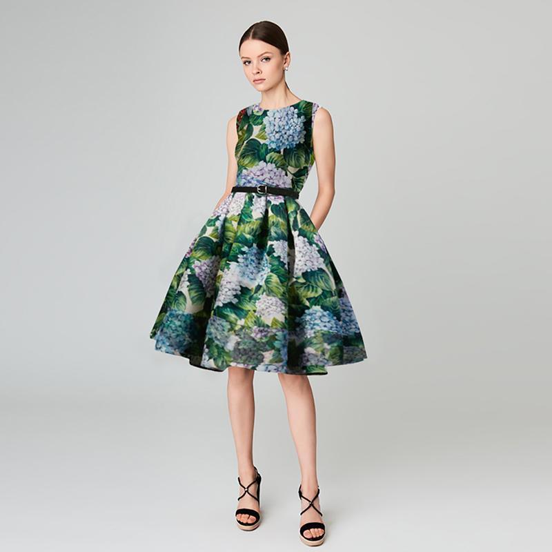 Clothing Plus Size - Vintage Elegant  Sleeveless Dress (US 8-16W)