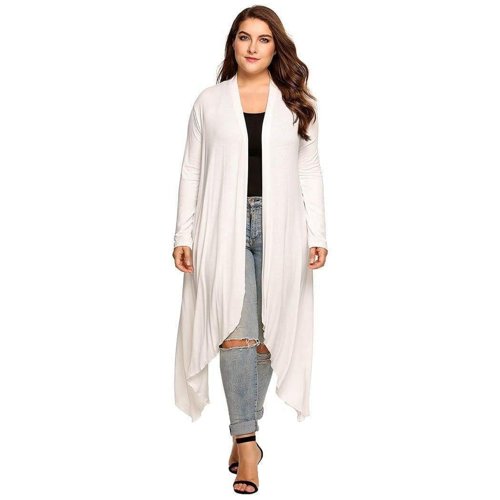 Clothing Plus Size - Women Cardigan Long Jacket,  Large Sweater, Big Oversized L-5XL (US 10-34)