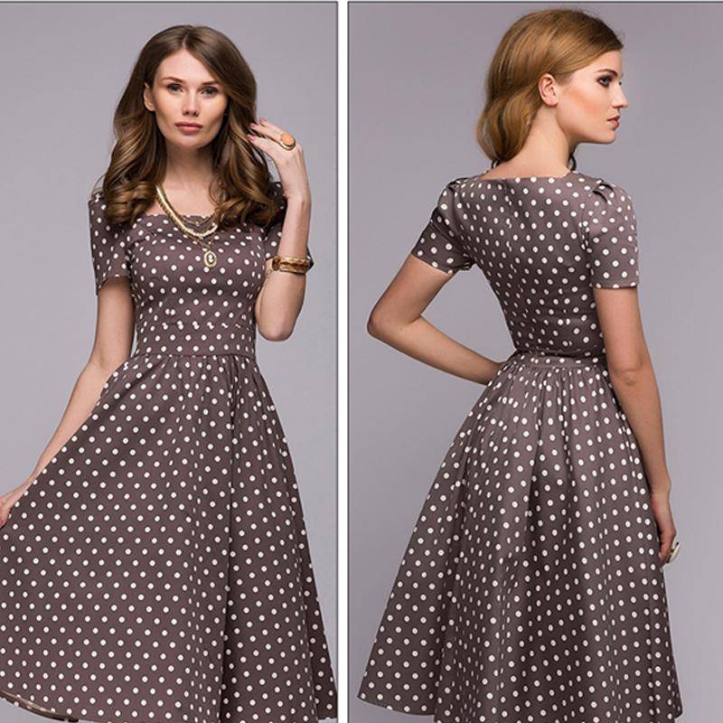 clothing Polka Dot A-line short dress (US 8-18)