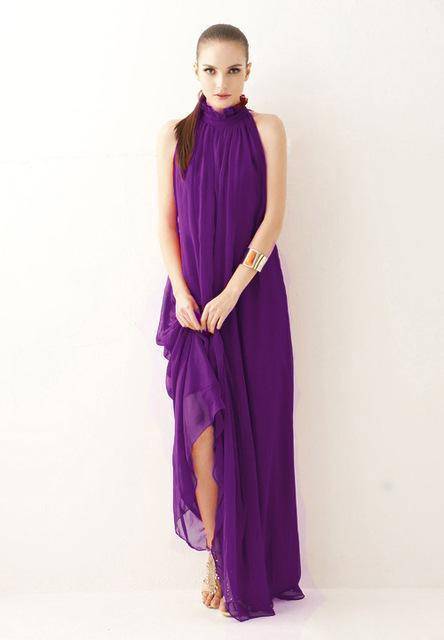 clothing Purple / S Plus Size - Multi Wear Elegant Chiffon multi way convertible dress Dress (Up to US 18)