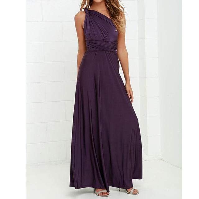 Clothing Purple / S (US 10-12) Plus Size - The Wonder Maxi Dress, Beautiful Infinity multi way convertible dresses  (US 10-16W)