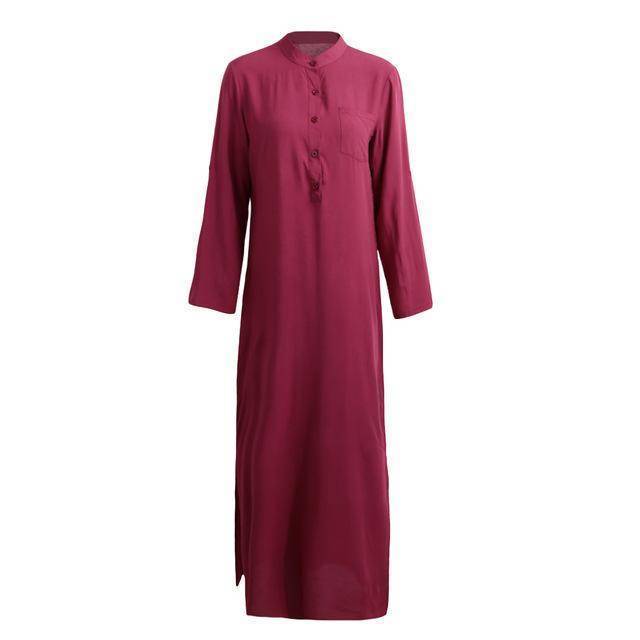 clothing Red / S V Neck Long Sleeve Beach Dress, Plus Size ( US 4 - 16)