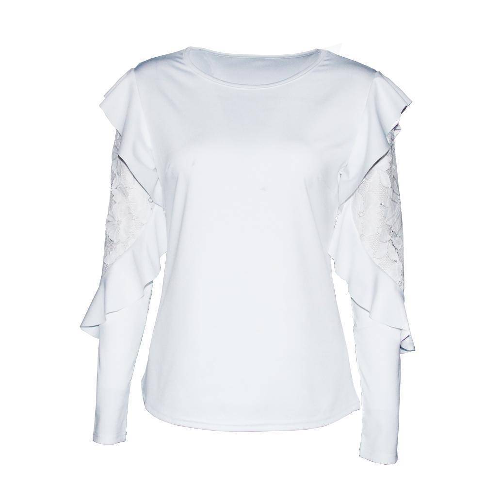 Clothing Ruffle Lace Blouse Shirt (US 4-14)