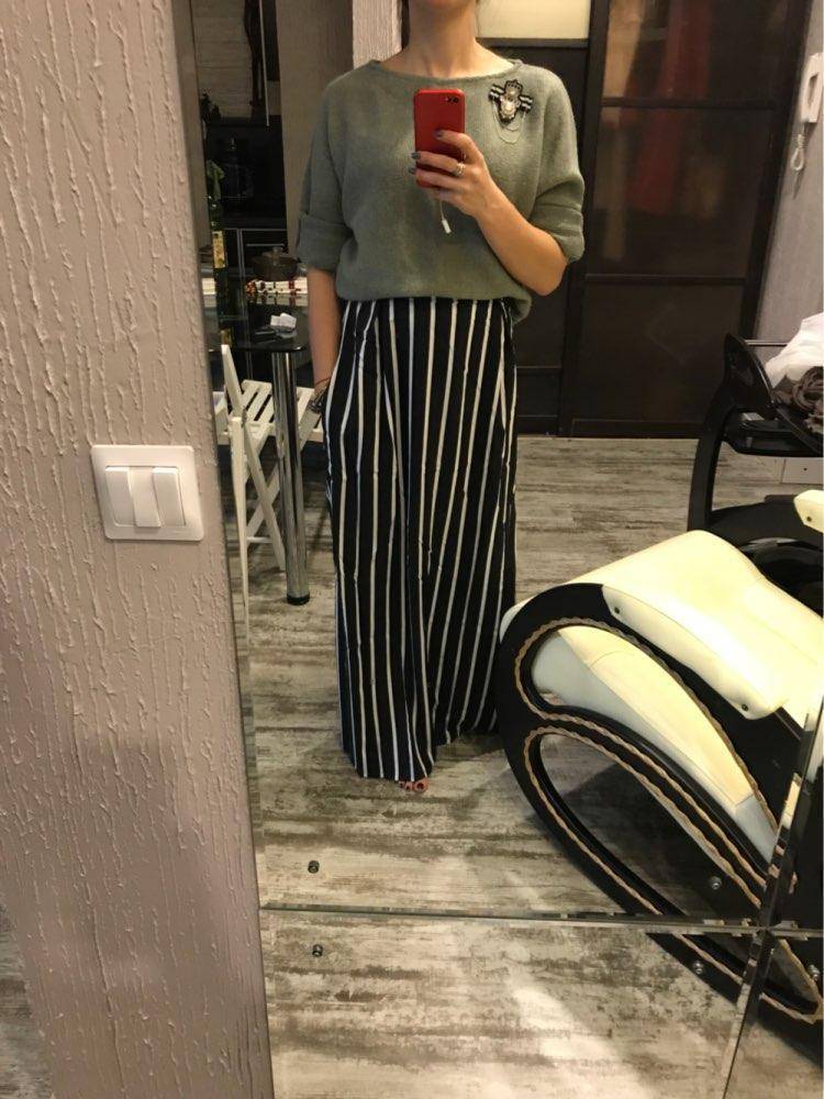 clothing S- XL, Make yourself Look Taller and Slimmer!  Long Vertical striped Boho Skirt with side pockets