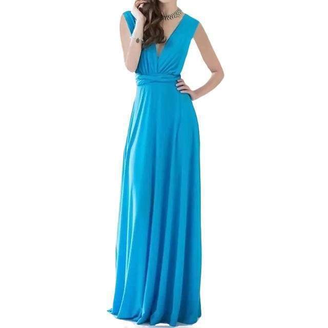 Clothing Sky Blue / S (US 10-12) Plus Size - The Wonder Maxi Dress, Beautiful Infinity multi way convertible dresses  (US 10-16W)