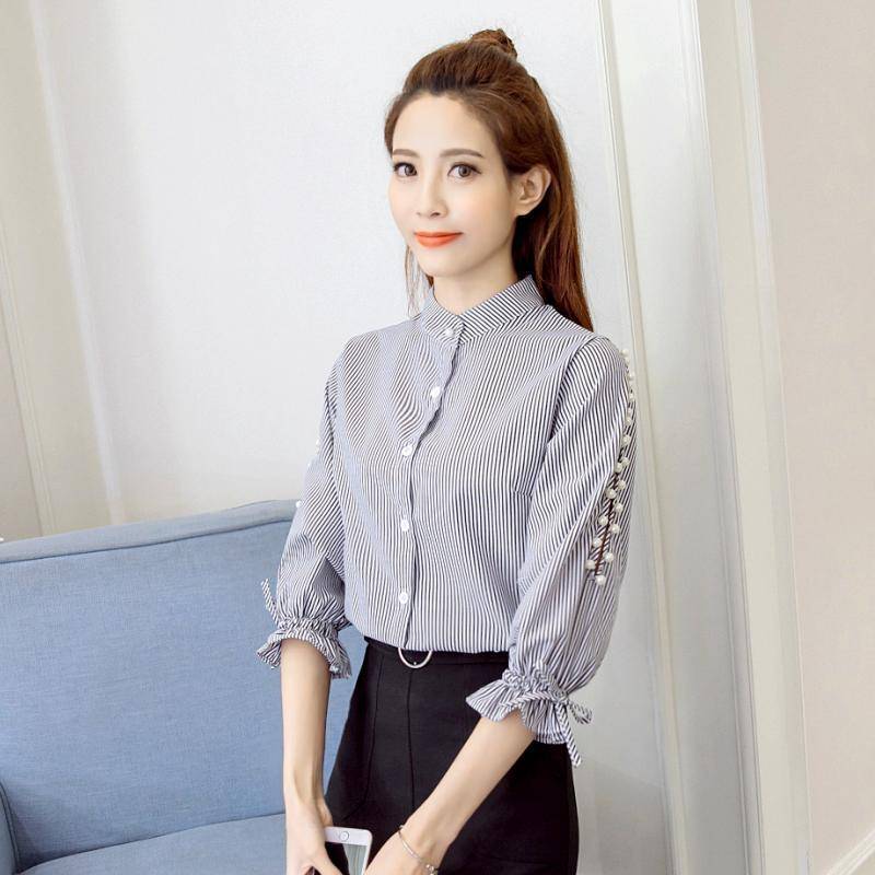 Dingaozlz Elegant Chiffon blouse Spring Women Tops blusa all-match Casual  Office lady shirt korean fashion clothing (US 4-16)