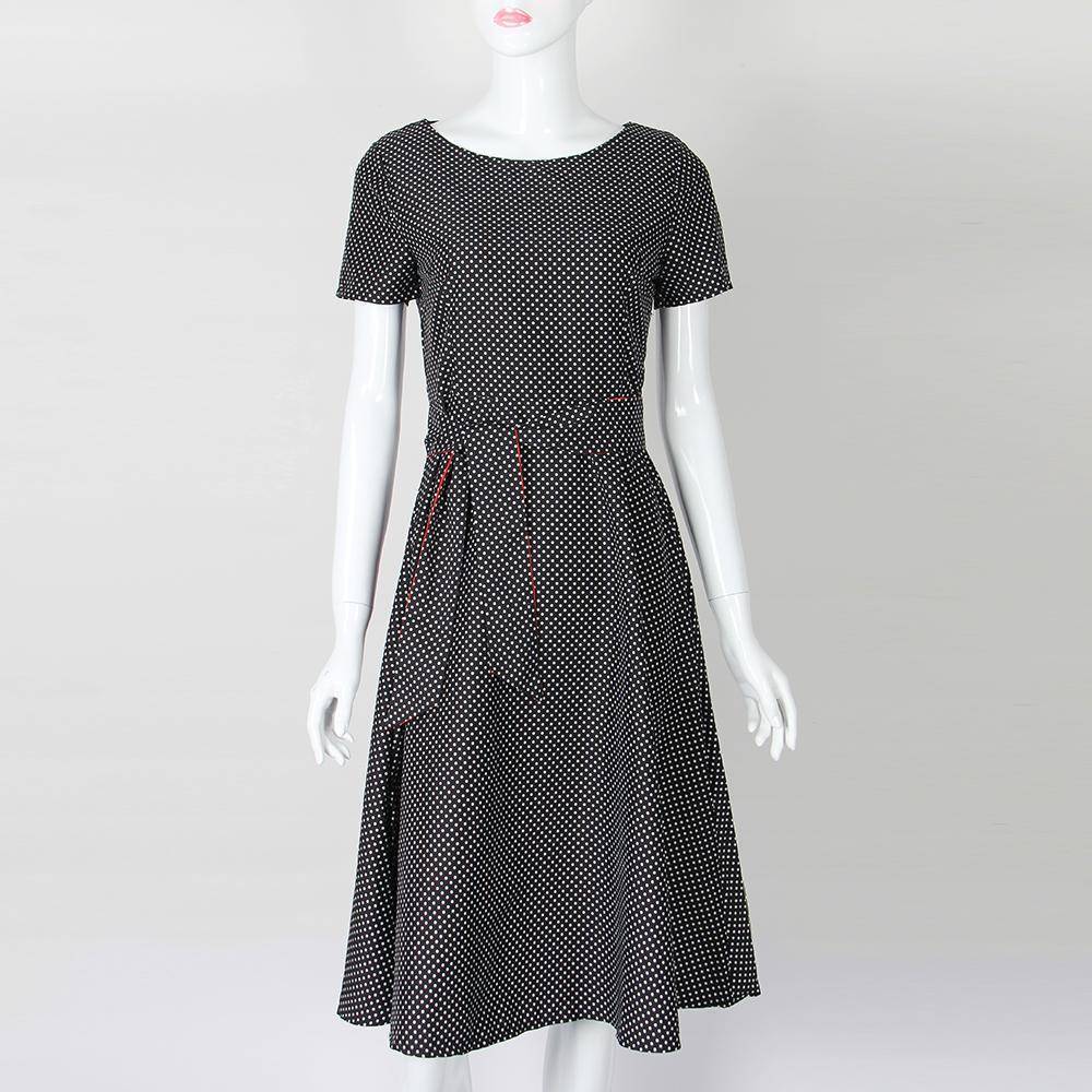 Clothing Summer Polka Dot  Short Sleeve Vintage Dress  (US 4-16)