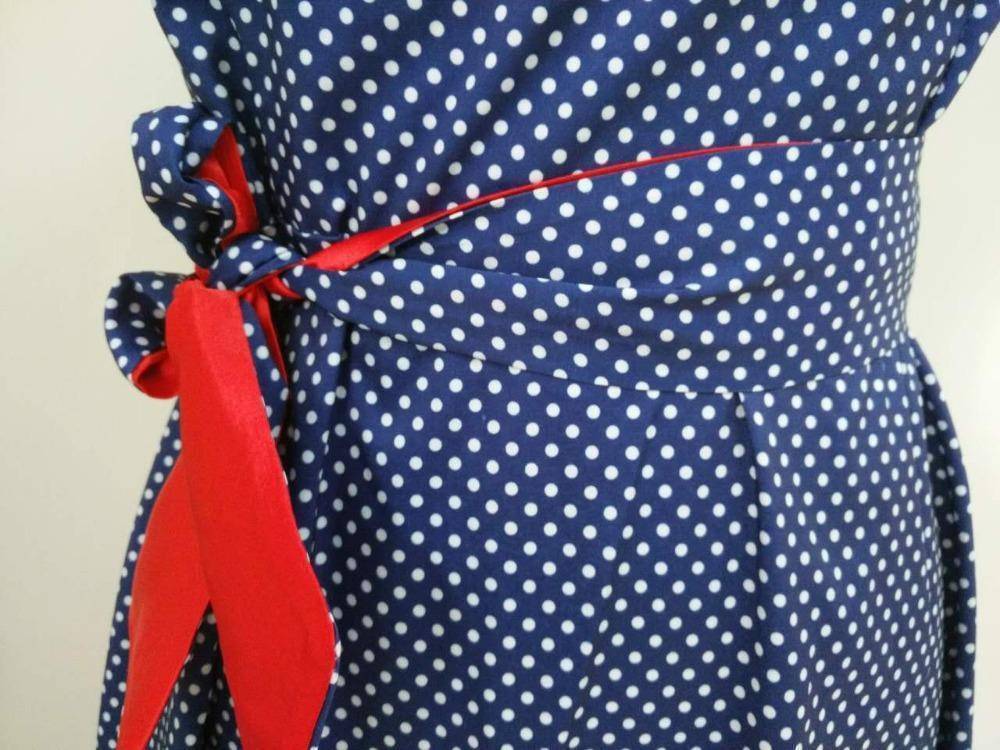 Clothing Summer Polka Dot  Short Sleeve Vintage Dress  (US 4-16)