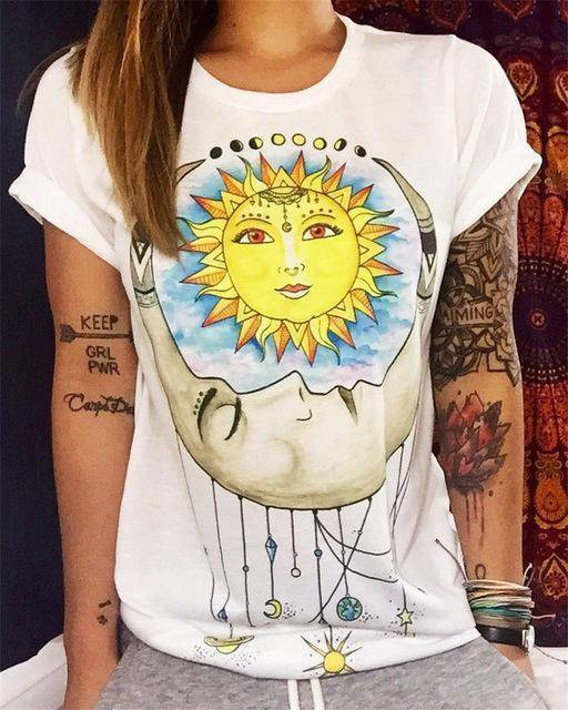 Clothing Sun & Moon Dream / XXS Good Vibes women Tees, Positive T-shirts (US 2-12)