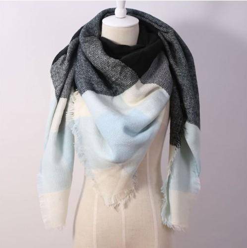 clothing teal Oversize Solid Color Winter Square Scarf, XL Women Blankets,  Luxury Shawl 140cm x 140cm